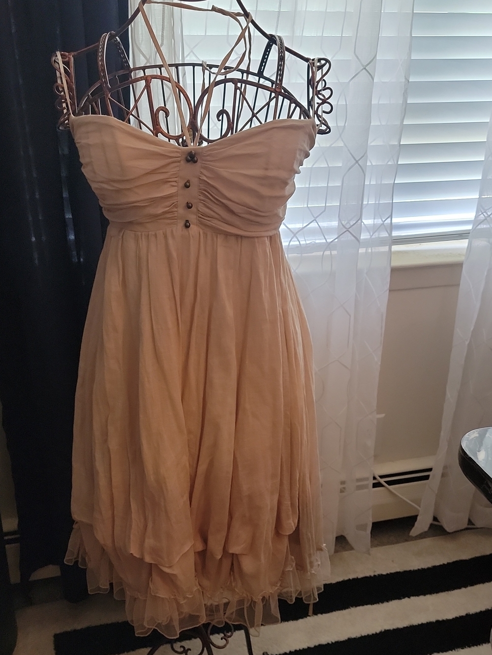Elegant Halter Beige Party Dress